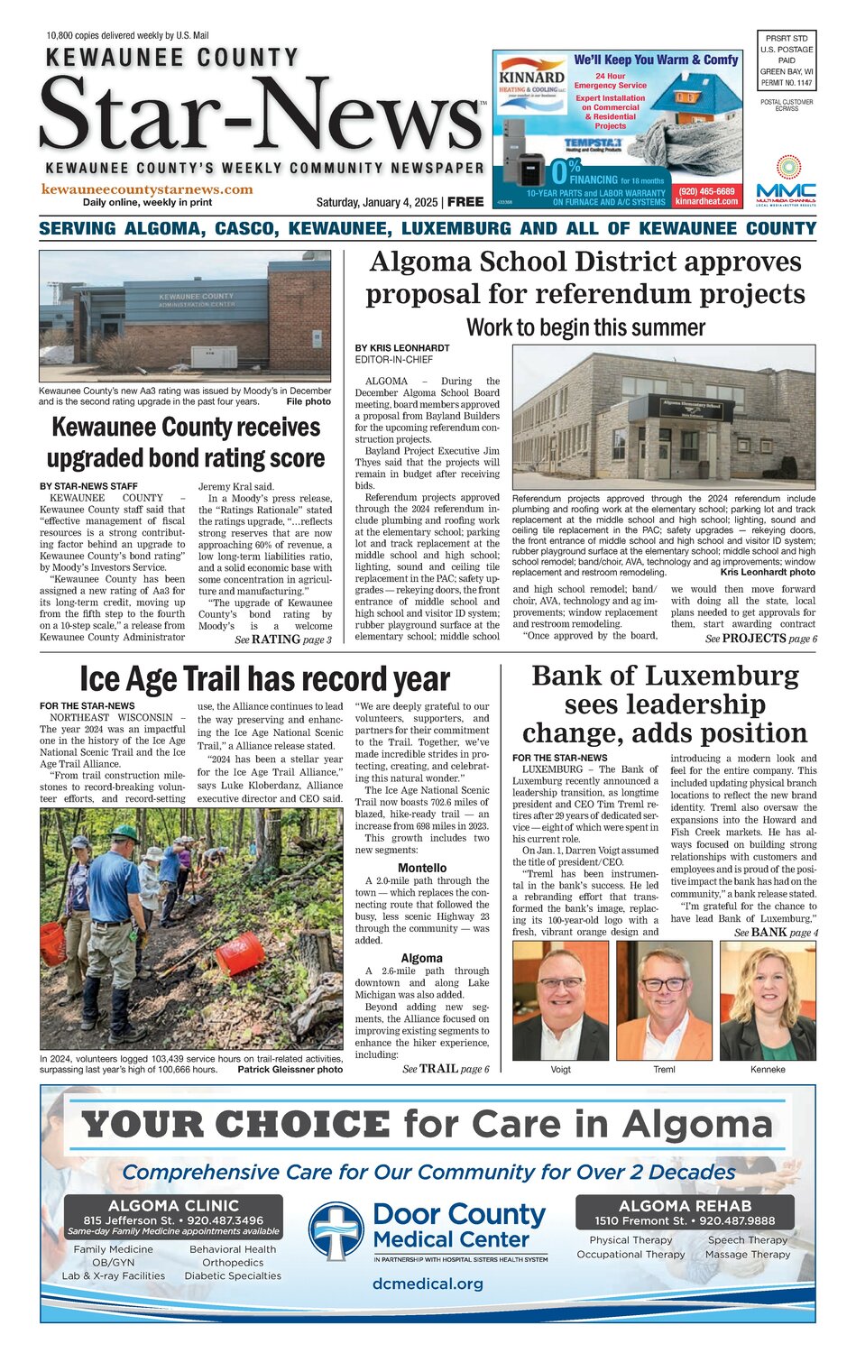 Kewaunee County StarNews 01.04.25 Kewaunee County Star News